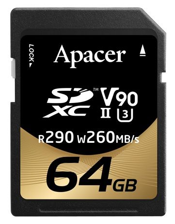 Карта пам`ятi SDXC  64GB UHS-II/U3 Class 10 Apacer (AP64GSDXC10V9-R)