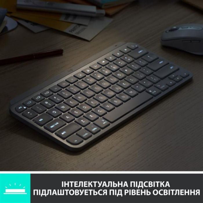 Клавіатура бездротова Logitech MX Keys Mini For Business Pale Gray (920-010609)