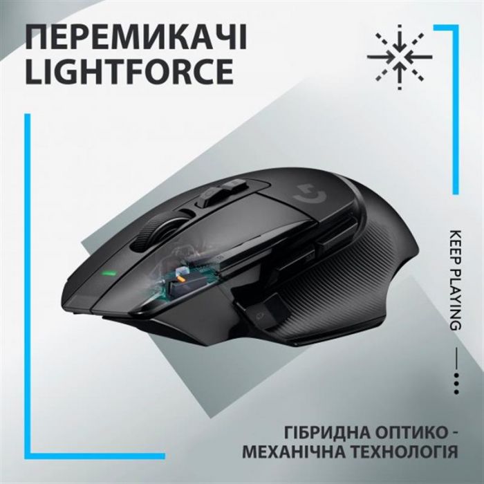 Мишка бездротова Logitech G502 X Lightspeed Black (910-006180)