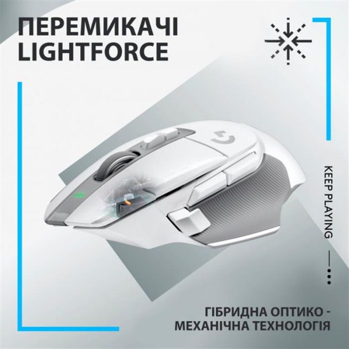 Мишка бездротова Logitech G502 X Lightspeed White (910-006189)