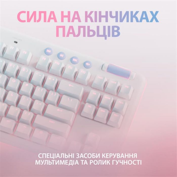 Клавiатура Logitech G713 Linear (920-010678) White USB