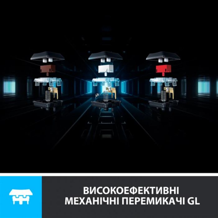 Клавiатура бездротова Logitech G915 Lightspeed Wireless RGB Mechanical Tactile Black (920-008910)