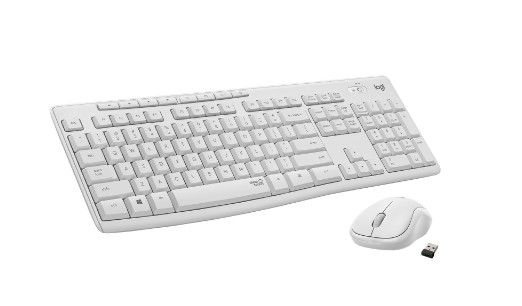 Комплект (клавiатура, миша) бездротовий Logitech MK295 Combo White USB (920-009824)