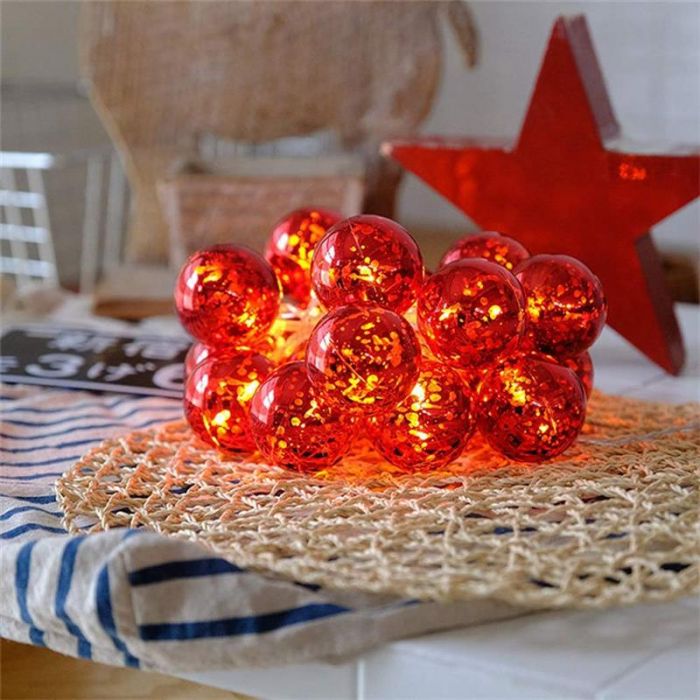 Світлодіодна гірлянда ColorWay Christmas lights ball (6см) (CW-MC-LB10U) 10LED, 1.5м, USB