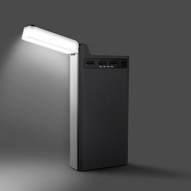 Універсальна мобільна батарея Hoco J62 Table Lamp 30000mAh Black (J62-30)