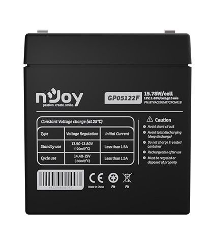 Акумуляторна батарея Njoy GP05122F 12V 5AH (BTVACEUOATF2FCN01B) AGM