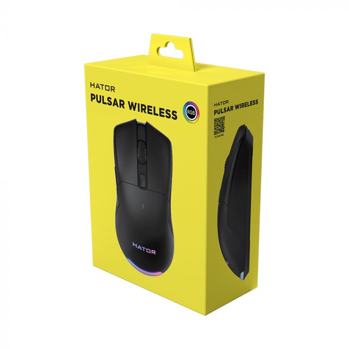 Мишка Hator Pulsar Wireless Yellow (HTM-318) USB