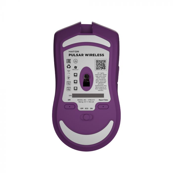 Мишка Hator Pulsar Wireless Lilac (HTM-317) USB