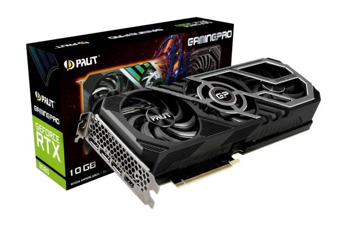 Відеокарта GF RTX 3080 10GB GDDR6X GamingPro V1 Palit (NED3080019IA-132AA) (LHR)