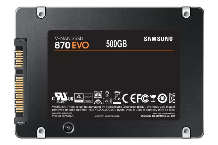 Накопичувач SSD  500GB Samsung 870 EVO 2.5" SATAIII MLC (MZ-77E500B/EU)
