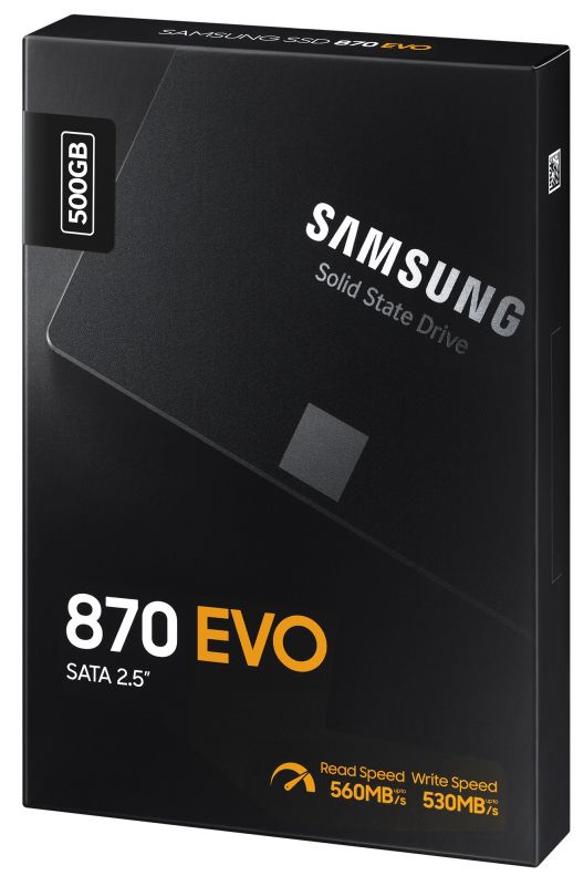 Накопичувач SSD  500GB Samsung 870 EVO 2.5" SATAIII MLC (MZ-77E500B/EU)