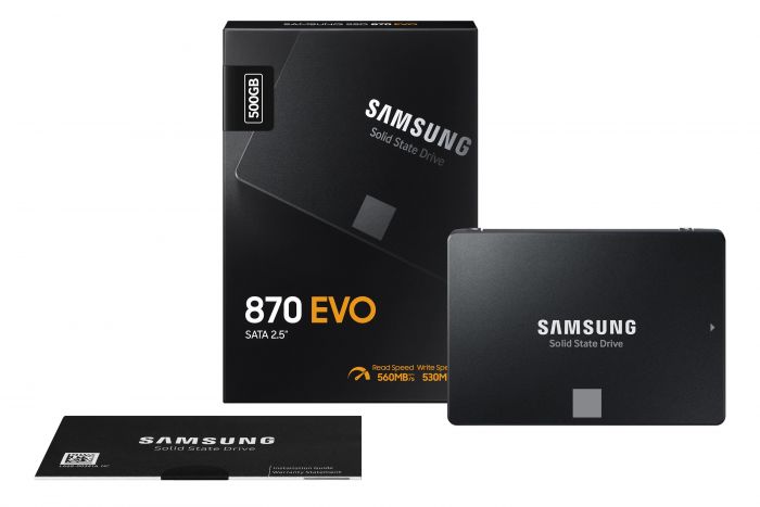 Накопичувач SSD  500GB Samsung 870 EVO 2.5" SATAIII MLC (MZ-77E500B/EU)