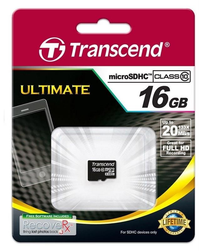 Карта пам`ятi MicroSDHC 16GB Class 10 Transcend (TS16GUSDC10)