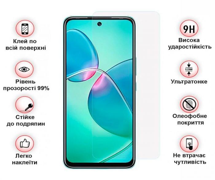 Захисне скло BeCover для Infinix Hot 12 Play NFC (X6816D) Crystal Clear Glass 3D (708089)