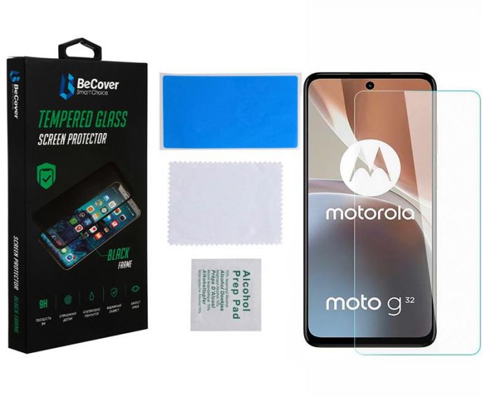 Захисне скло BeCover для Motorola Moto G32 Crystal Clear Glass 3D (708091)