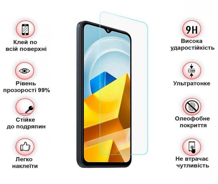 Захисне скло BeCover для Xiaomi Poco M5 Crystal Clear Glass 3D (708097)