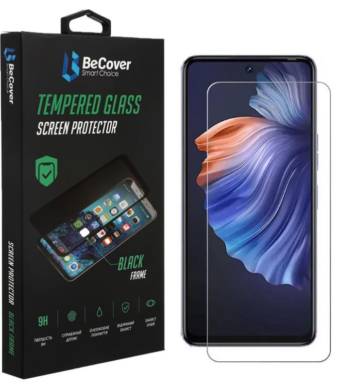 Захисне скло BeCover для Tecno Camon 19 Pro (CI8n) Crystal Clear Glass 3D (708132)