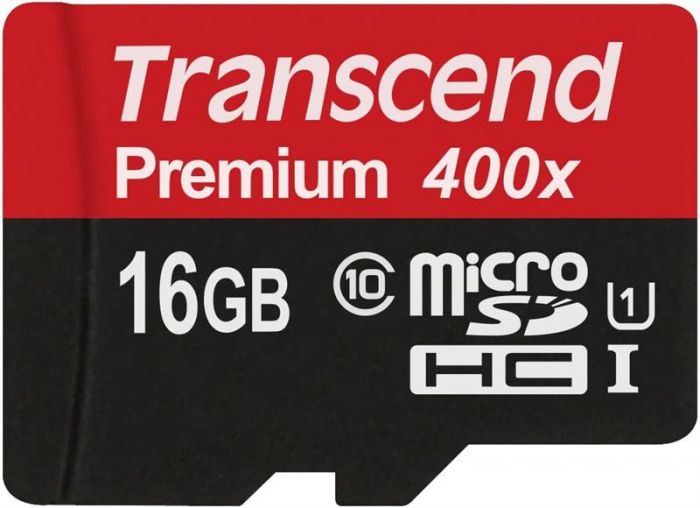 Карта пам`ятi MicroSDHC 16GB UHS-I Class 10 Transcend Premium 400x (TS16GUSDCU1)