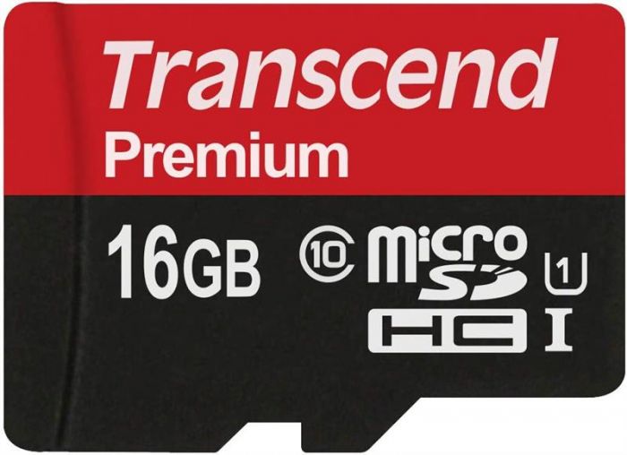 Карта пам`ятi MicroSDHC 16GB UHS-I Class 10 Transcend Premium 400x + SD-adapter (TS16GUSDU1)