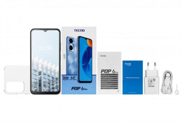 Смартфон Tecno Pop 6 Pro (BE8) 2/32GB Dual Sim Polar Black (4895180785511)