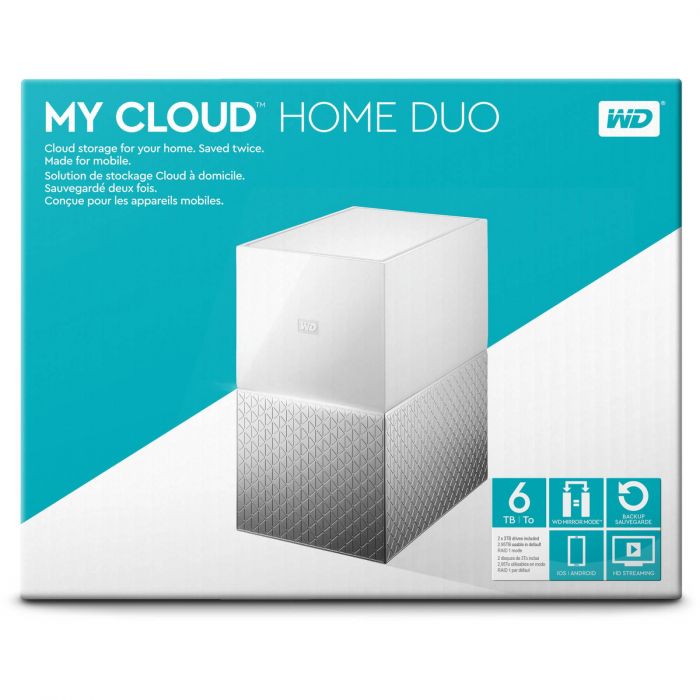 Зовнішній жорсткий диск 3.5" USB/LAN 6.0TB WD My Cloud Home Duo (WDBMUT0060JWT-EESN)