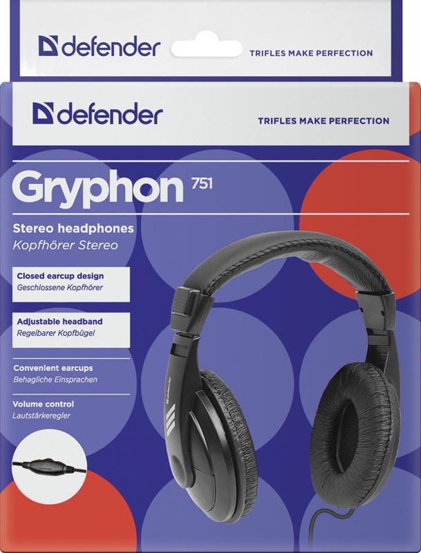 Навушники Defender Gryphon HN-751 Black (63751)