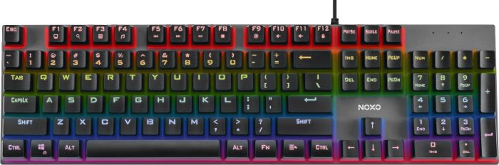 Клавіатура Noxo Retaliation Mechanical gaming keyboard, Blue switches, Black (4770070882085)