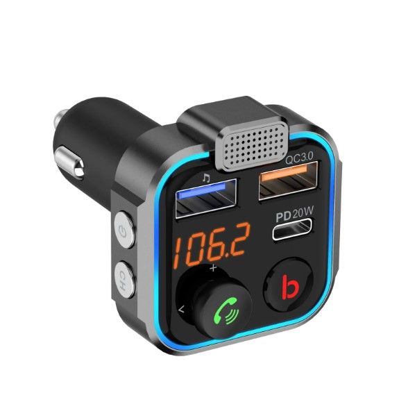 FM-трансмітер Grand-X 99GRX Hands Free, Bluetooth V5.0, 2USB, QC3.0, PD