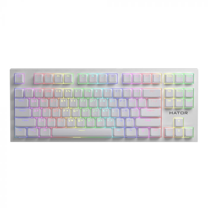 Клавіатура бездротова Hator Skyfall TKL Pro Wireless ENG/UKR/RUS (HTK-664) White