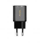 Зарядний пристрій Proda Xinrui A49 Fast Cherge 20W + Quick Charge 3.0 USB, Type-C PD Black