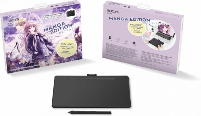 Графічний планшет Wacom Intuos S Bluetooth Black Manga (CTL-4100WLK-M)