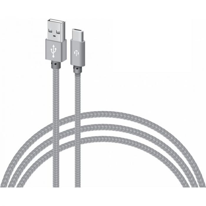 Кабель Intaleo CBGNYT1 USB - USB Type-C (M/M), 1 м, Grey (1283126489136)