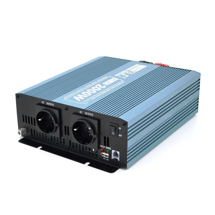 Інвертор напруги Mexxsun MXS-2000, 12V/220V, 2000W (MXW-2000-12M/29230)