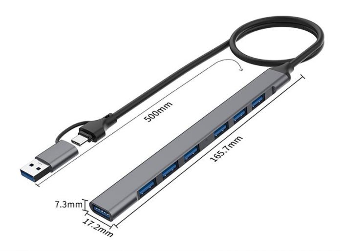 Концентратор  USB-C XoKo AC-700m