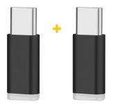 Адаптер XoKo AC-010 microUSB-USB Type-C Black 2шт. (XK-AC010-BK2)