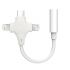 Адаптер XoKo AC-333 USB Type-C - Lightning - mini-jack 3.5 mm White (XK-AC-333)