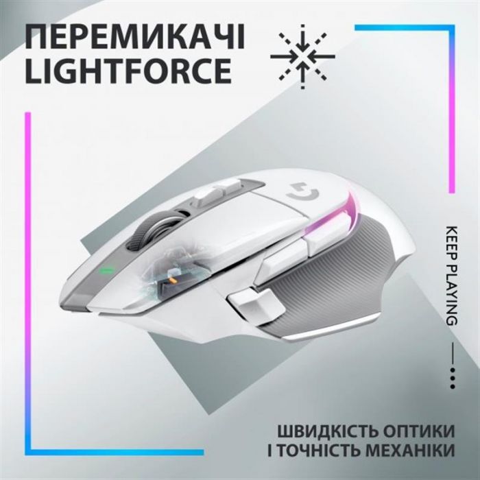 Мишка бездротова Logitech G502 X Plus White (910-006171)