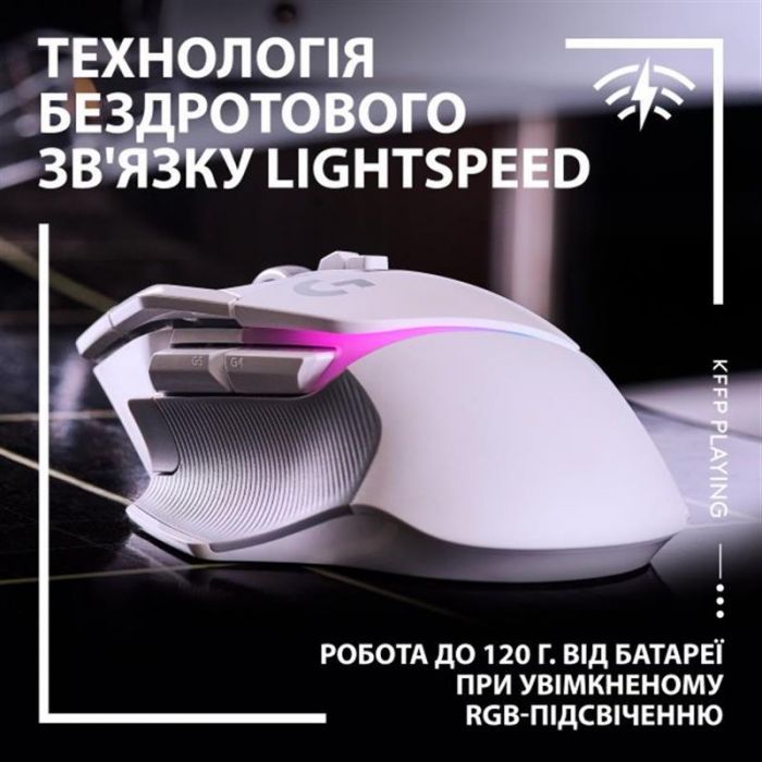 Мишка бездротова Logitech G502 X Plus White (910-006171)