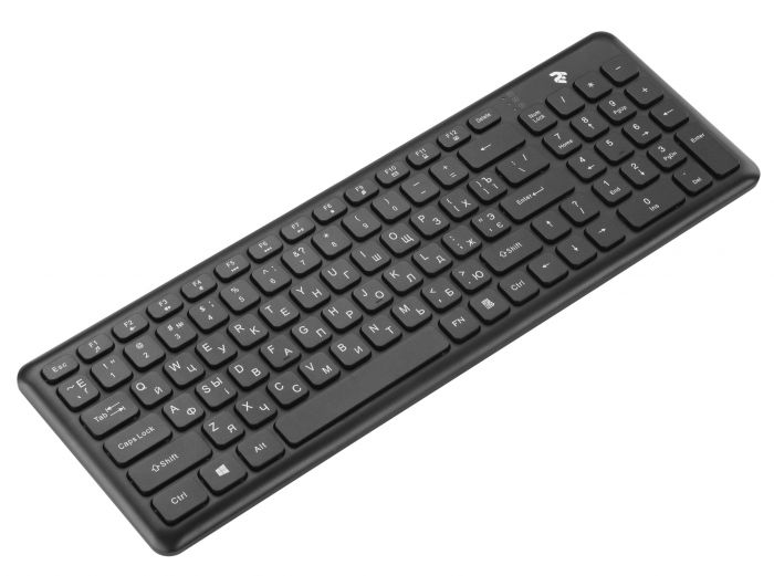 Клавіатура бездротова 2E KS230 Slim WL Ukr Black (2E-KS230WB)