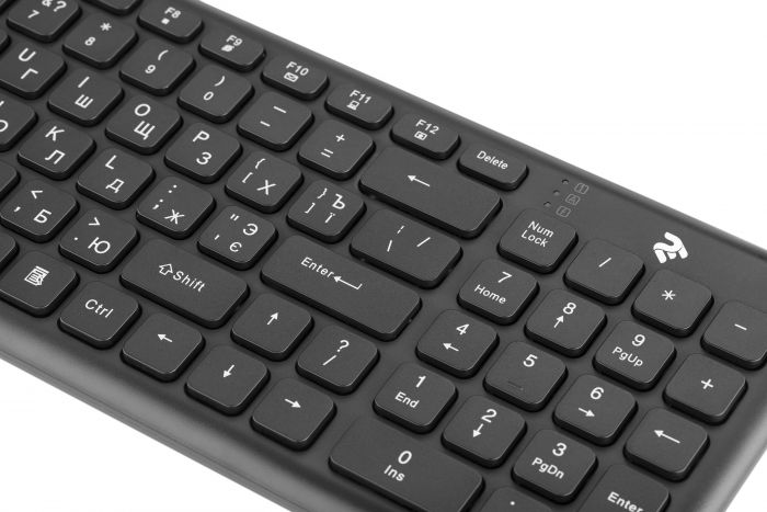 Клавіатура бездротова 2E KS230 Slim WL Ukr Black (2E-KS230WB)