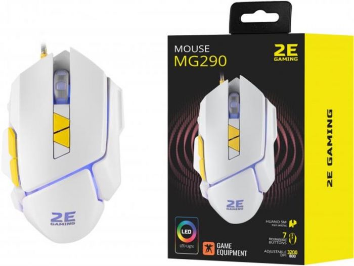 Мишка 2E Gaming MG290 LED White (2E-MG290UWT) USB