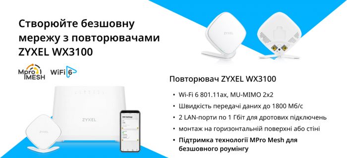 Бездротовий маршрутизатор ZyXEL EX3301-T0