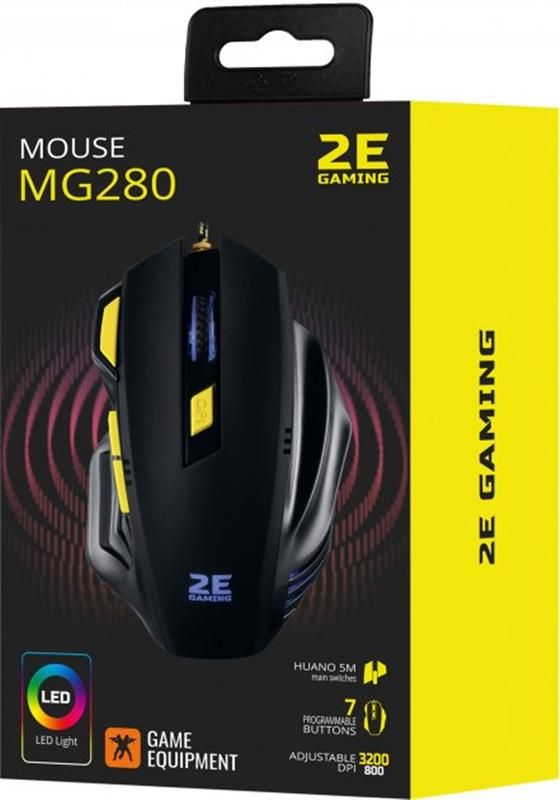 Мишка 2E Gaming MG280 LED Black (2E-MG280UB) USB