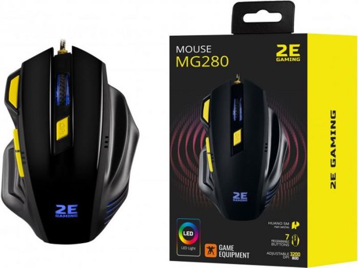 Мишка 2E Gaming MG280 LED Black (2E-MG280UB) USB