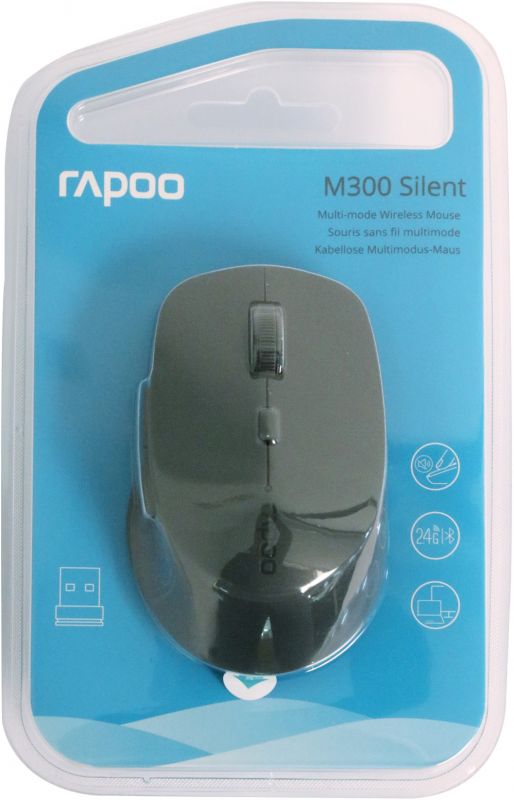 Миша бездротова Rapoo M300 Silent Wireless Multi-Mode Grey