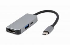 Док-станція Cablexpert USB-C 3-в-1 (A-CM-COMBO3-02) USB/HDMI/PD Док-станція Cablexpert USB-C 3-в-1 (A-CM-COMBO3-02) USB/HDMI/PD