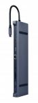 Док-станція Cablexpert USB-C 10-в-1 (A-CM-COMBO10-01) USB-хаб + HDMI/VGA/PD/картрідер/LAN/3.5-мм аудіо Док-станція Cablexpert USB-C 10-в-1 (A-CM-COMBO10-01) USB-хаб + HDMI/VGA/PD/картрідер/LAN/3.5-мм аудіо