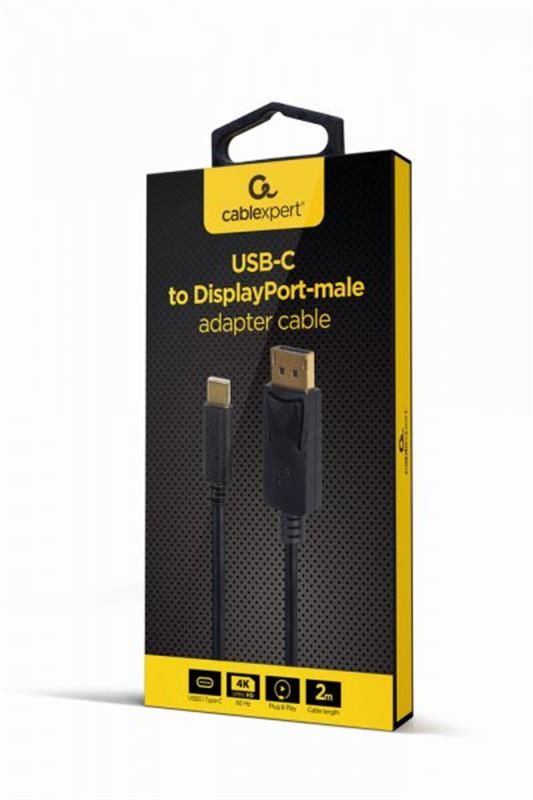 Кабель Cablexpert (A-CM-DPM-01) USB Type C - DisplayPort, 2 м, чорний