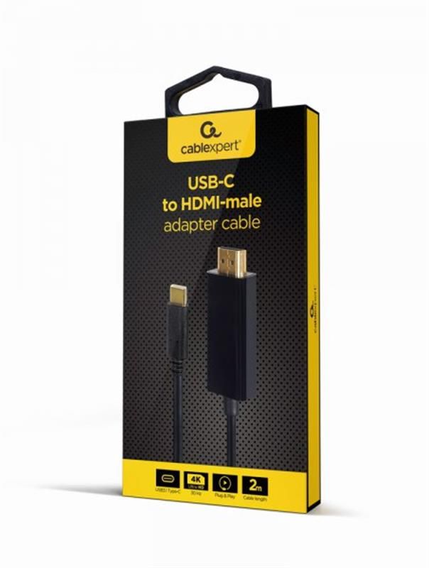 Кабель Cablexpert (A-CM-HDMIM-01) USB Type C - HDMI, 2 м, чорний