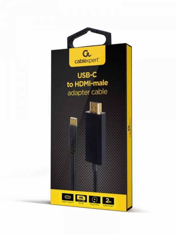 Кабель Cablexpert (A-CM-HDMIM-02) USB Type C - HDMI, 2 м, чорний